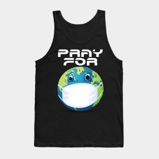 Pray for People and Earth Protection Mask Tank Top